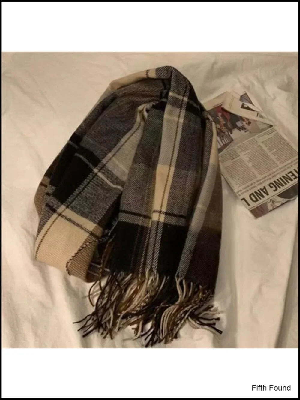 Soft Warm Scottish Tartan Plaid Winter Scarf with Fringes Shawl Wrap